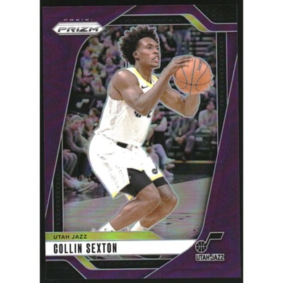 2024-25 Panini Prizm Prizms Purple #151 Collin Sexton