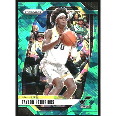 2024-25 Panini Prizm Prizms Teal Ice #32 Taylor Hendricks