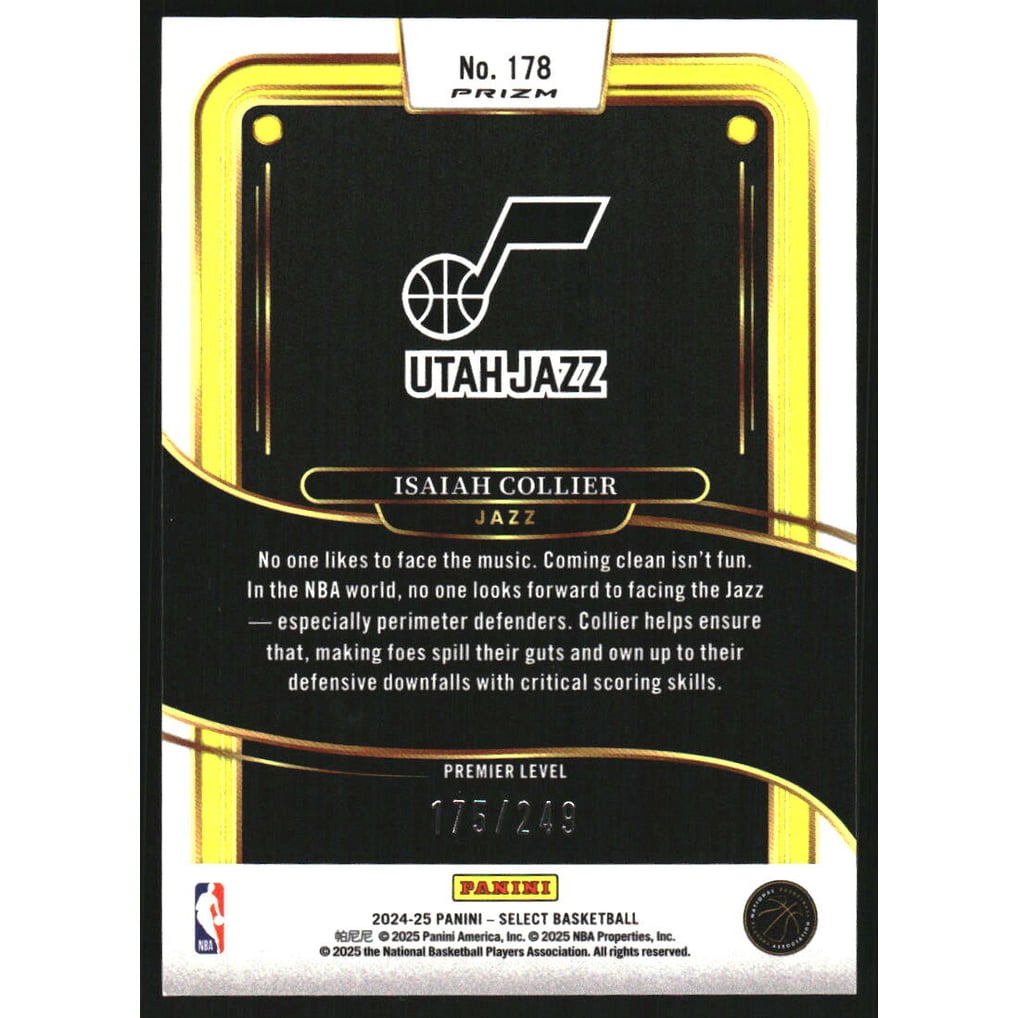 2024-25 Select Red Scope Prizms #178 Isaiah Collier