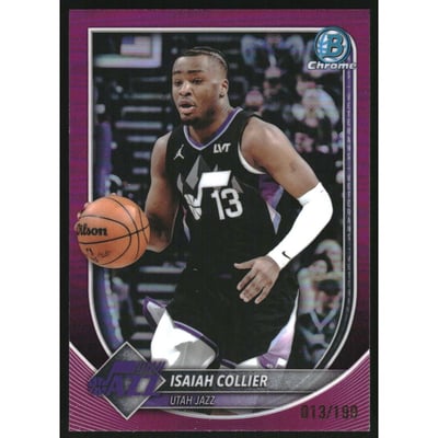 2025-26 Bowman Chrome Fuchsia Refractors #BCV114 Isaiah Collier