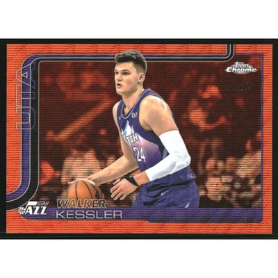 2025-26 Topps Chrome Orange Wave Refractors #205 Walker Kessler