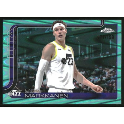 2025-26 Topps Chrome RayWave Aqua Refractors #238 Lauri Markkanen