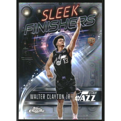2025-26 Topps Chrome Sleek Finishers Refractors #SF28 Walter Clayton Jr.