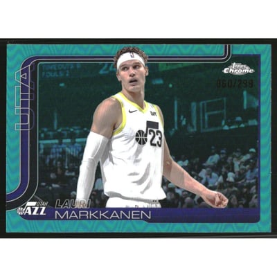 2025-26 Topps Chrome Teal Refractors #238 Lauri Markkanen