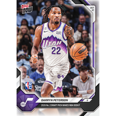 Darryn Peterson - 2026-27 NBA Topps NOW® - Card 14 - LOOK FOR AUTOS