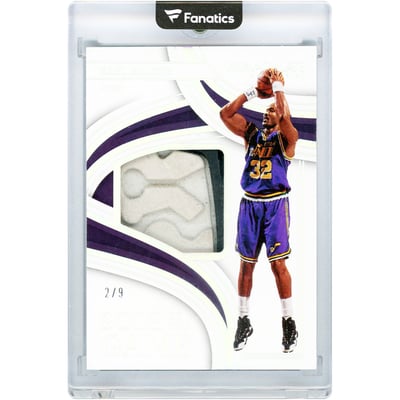 Karl Malone Utah Jazz 2022-23 Panini Immaculate Collection Sole Of The Game Game-Used Sneaker Relic #SG-KMJ #2/9 Card 