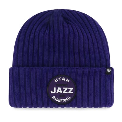  Utah Jazz '47 Ribbed Snowdrift Cuffed Knit Hat - Purple