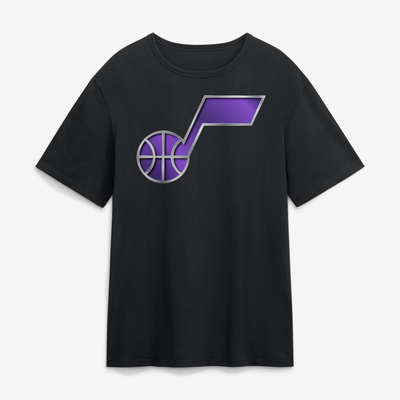 Utah Jazz  Metallic Mascot T-Shirt - Black