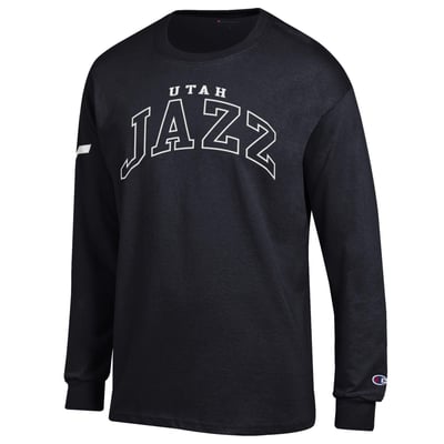  Utah Jazz Champion Jersey Long Sleeve T-Shirt - Black