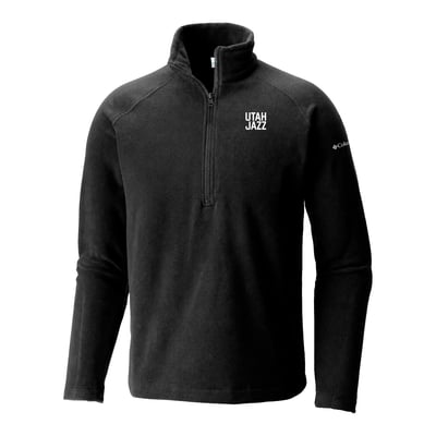 Utah Jazz Columbia Everest Ridge Raglan Half-Zip Fleece Pullover - Black