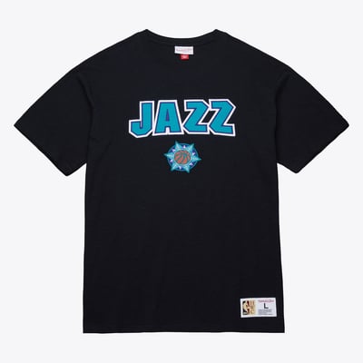  Utah Jazz Mitchell & Ness Hardwood Classics Legendary Slub T-Shirt - Black