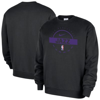  Utah Jazz Nike 2025/26 Authentic Practice Club Sweatshirt - Black