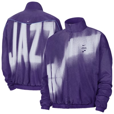 Utah Jazz Nike 2026/27 Standard Issue On-Court Game Theater Loud Full-Zip Jacket - Purple