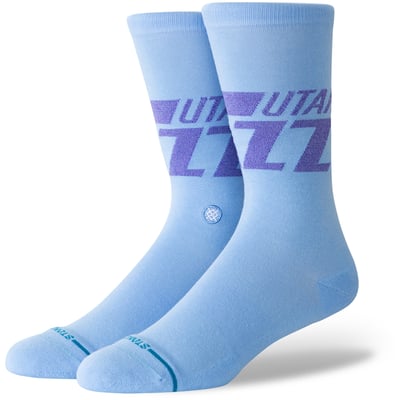  Utah Jazz Stance Posterize Crew Socks - Light Blue