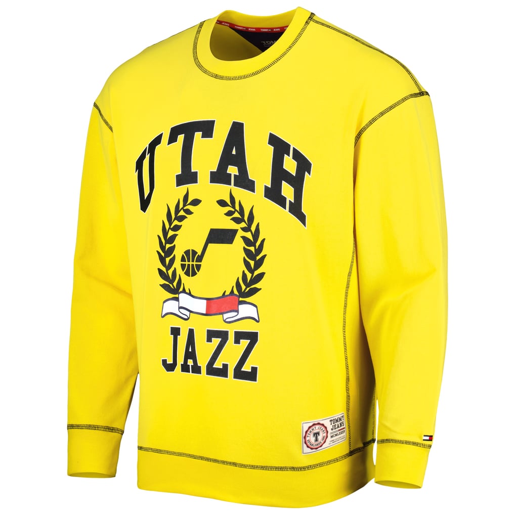 Utah Jazz Tommy Jeans Peter French Terry Pullover Sweatshirt - Gold