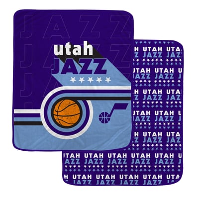 Utah Jazz Pegasus Retro Baller Double-Sided 60" x 70" Ultra Cozy Blanket