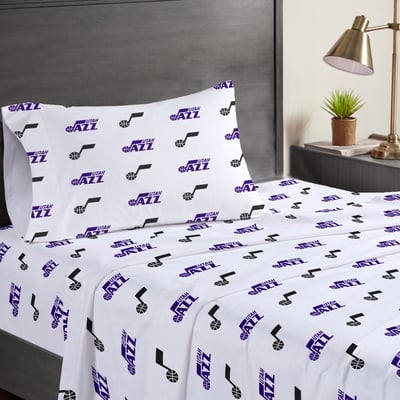 Utah Jazz Pegasus Three-Piece Twin Sheet Set