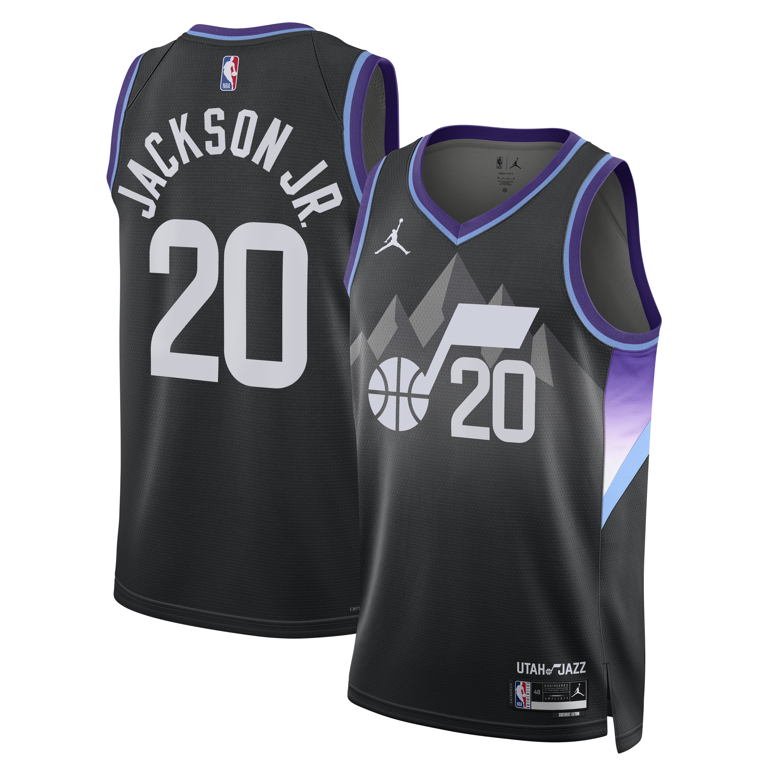 Jaren Jackson Jr. Utah Jazz Unisex Swingman Jersey Statement Edition Black