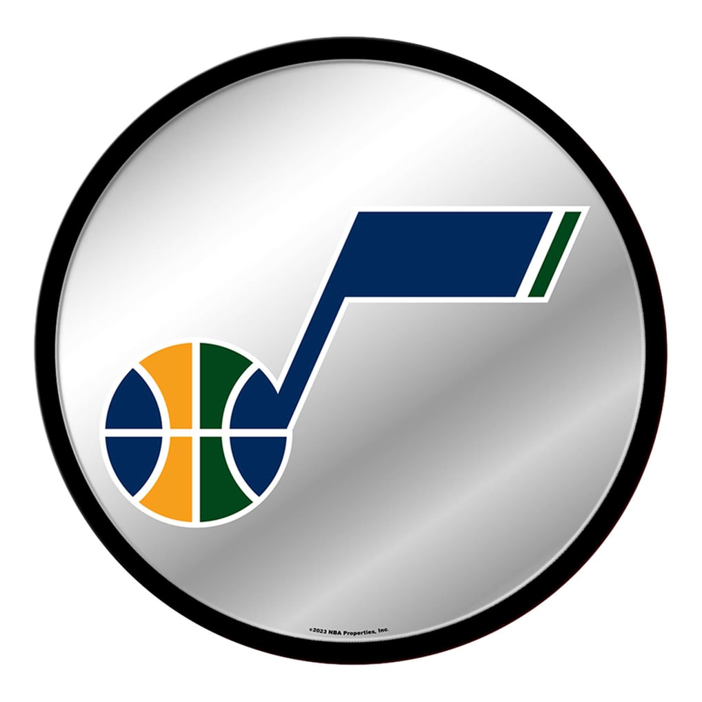 Utah Jazz 17.5" Modern Disc Mirrored Wall Sign