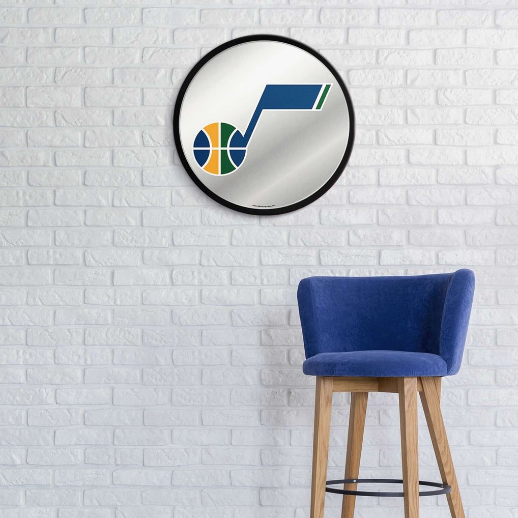 Utah Jazz 17.5" Modern Disc Mirrored Wall Sign