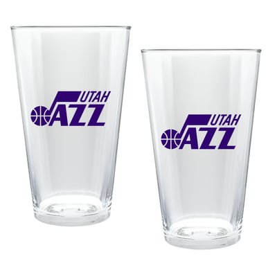 Utah Jazz Two-Piece 16oz. Double Play Pint Glass Set