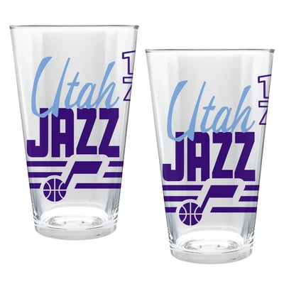 Utah Jazz Two-Piece 16oz. Heritage Pint Glass Set