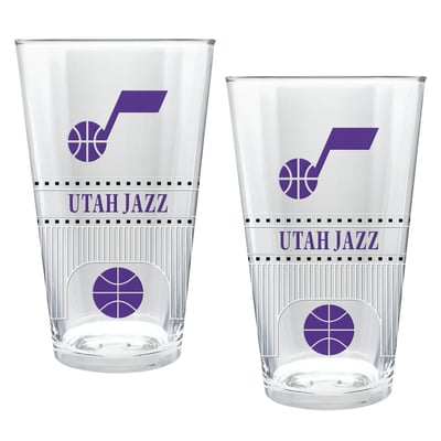Utah Jazz Two-Piece 16oz. Stadium Pint Glass Set