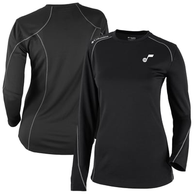  Utah Jazz Columbia Women's Omni-Wick Shotgun Long Sleeve Top - Black