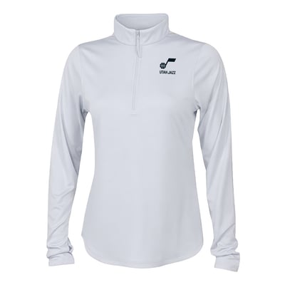 Utah Jazz Columbia Women's Fairway Breeze Quarter-Zip Pullover - White