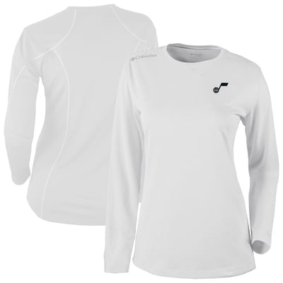  Utah Jazz Columbia Women's Omni-Wick Shotgun Long Sleeve Top - White