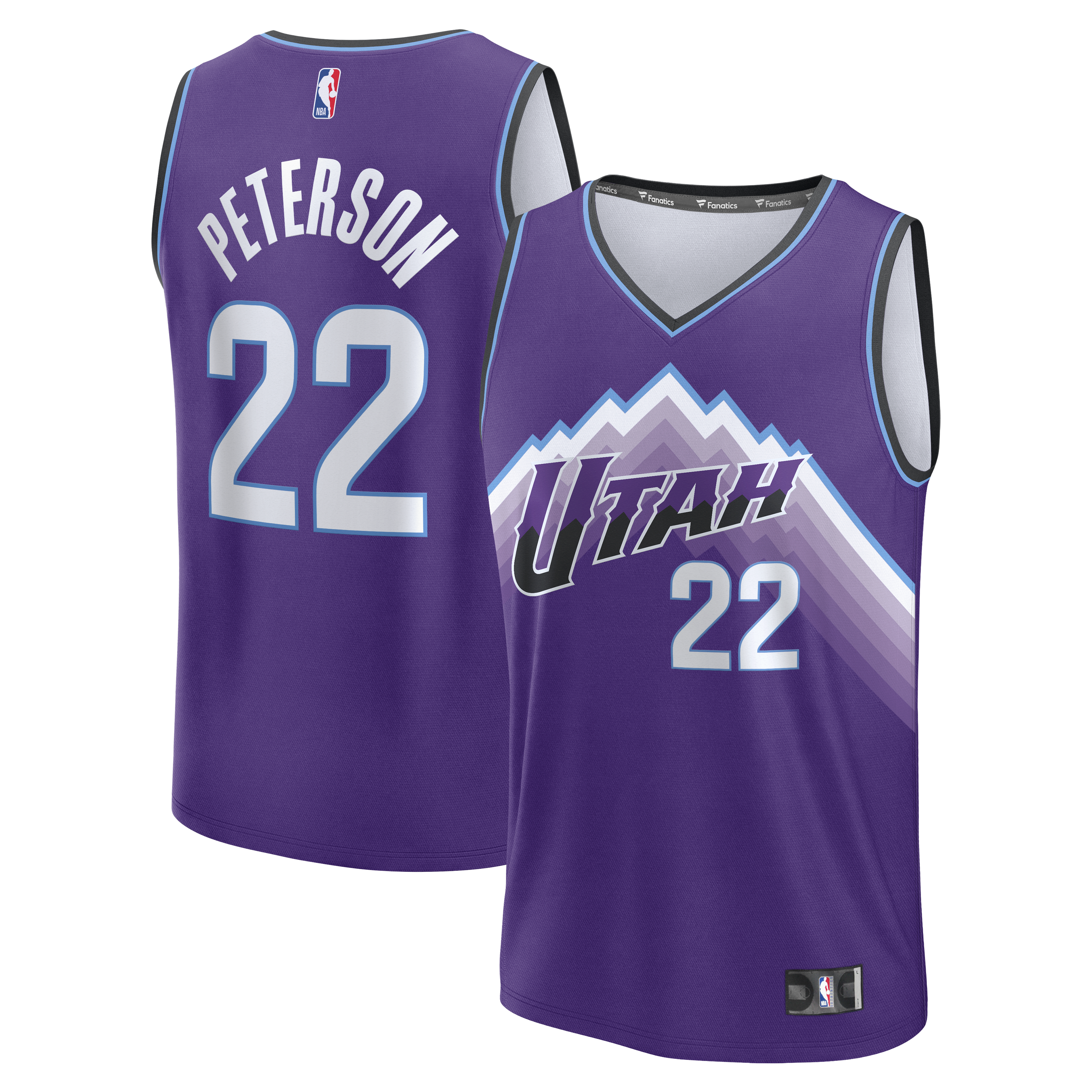 Darryn Peterson Utah Jazz Youth Fast Break Replica Jersey Purple Icon Edition