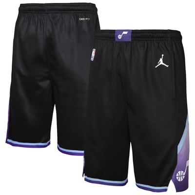  Utah Jazz Jordan Brand Youth Authentic Statement Edition Swingman Shorts - Black