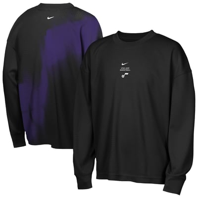  Utah Jazz Nike Youth 2026 Standard Issue Pre-Game Performance Long Sleeve T-Shirt - Black