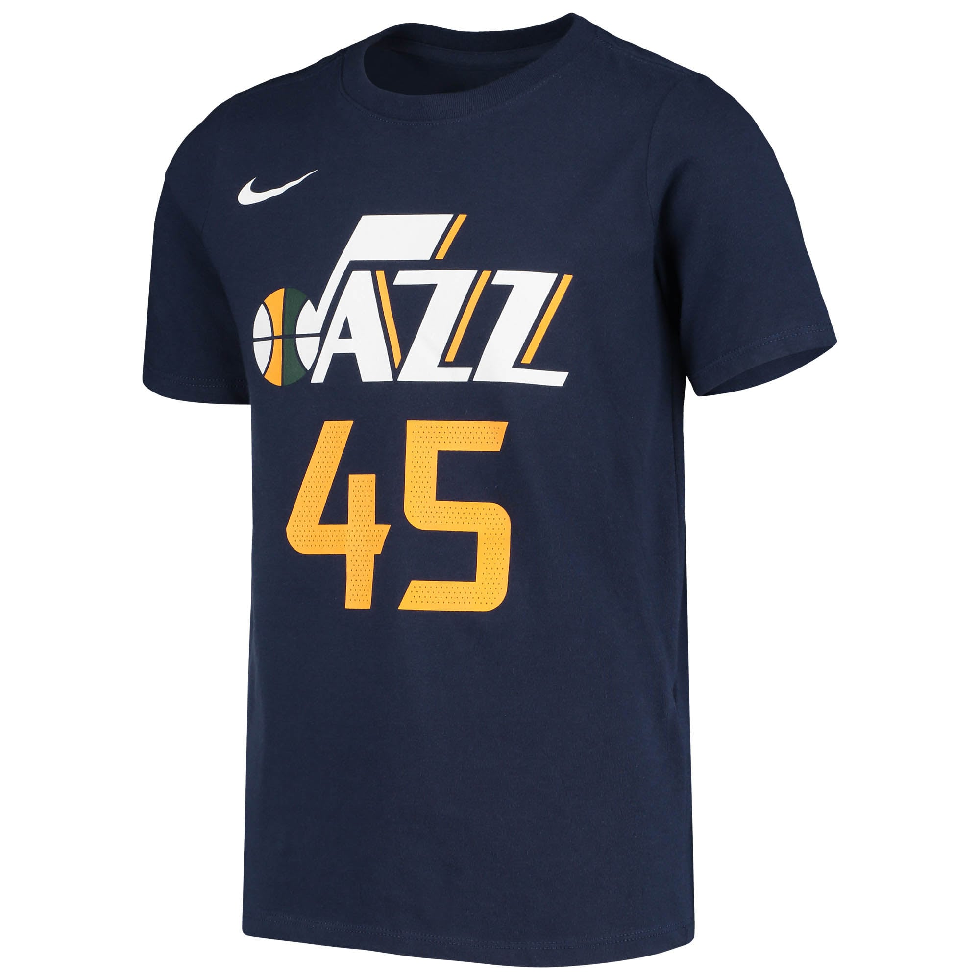 Youth Utah Jazz Donovan Mitchell Nike Navy Logo Name & Number