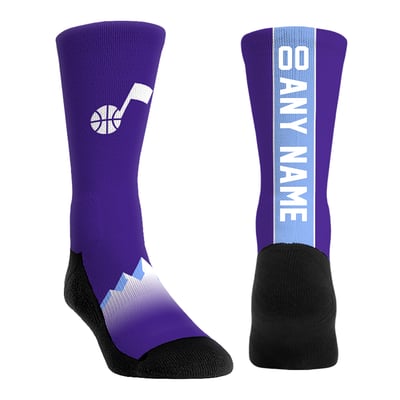  Utah Jazz Rock Em Youth 2024/25 City Edition Custom Jersey Crew Socks