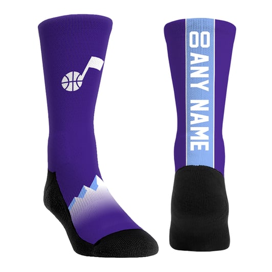 Utah Jazz Rock Em Youth 2024/25 City Edition Custom Jersey Crew Socks
