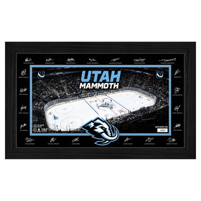 Utah Mammoth Highland Mint Limited Edition 2026–27 Facsimile Signature 12" x 20" Rink Framed Photo