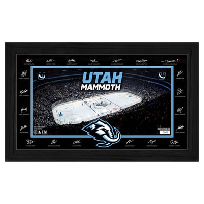 Utah Mammoth Highland Mint Limited Edition 2026–27 Facsimile Signature 12" x 20" Rink Framed Photo