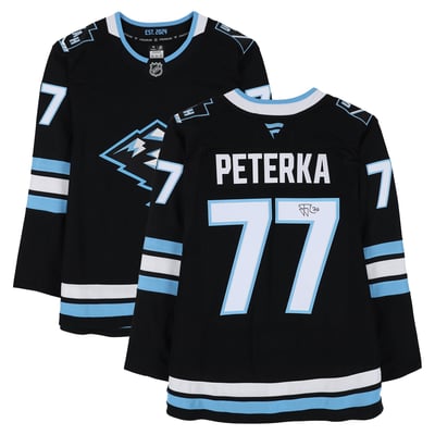 JJ Peterka Utah Mammoth Autographed Fanatics Authentic Black Fanatics Premium Jersey 
