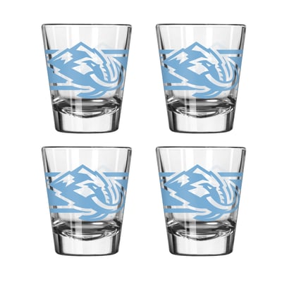 Utah Mammoth Logo Brands Four-Piece Stripe Shot Glass Set