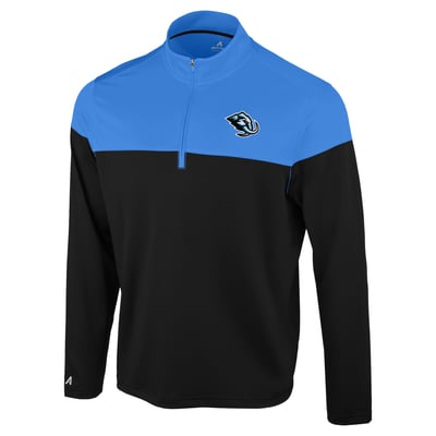 Utah Mammoth Antigua Hinder Quarter-Zip Pullover - Black/Light Blue