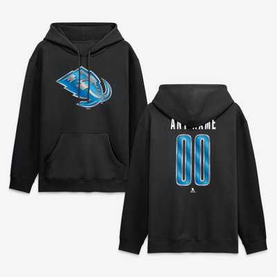Utah Mammoth Big & Tall Forged Mascot Personalized Name & Number Hoodie - Black