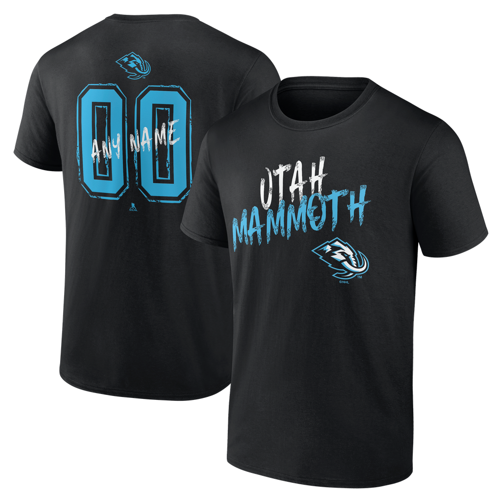 Utah Mammoth  Hustle Personalized Name & Number T-Shirt - Black
