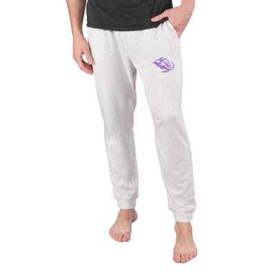 Utah Mammoth Concepts Sport Hockey Fights Cancer Mainstream Cuffed Terry Tri-Blend Pants - Oatmeal