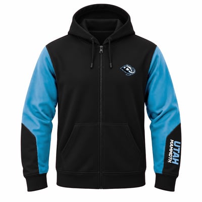  Utah Mammoth Fanatics Big & Tall Colorblock Full-Zip Fleece Hoodie - Black