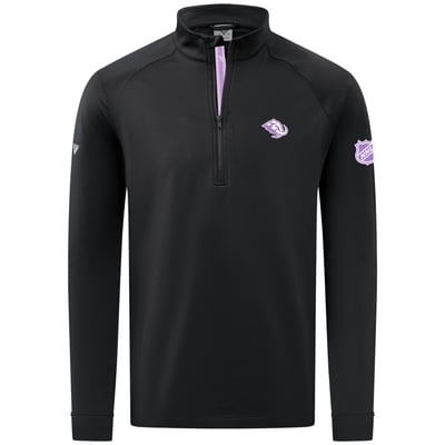 Utah Mammoth Levelwear Hockey Fights Cancer Utility Quarter-Zip Pullover - Black