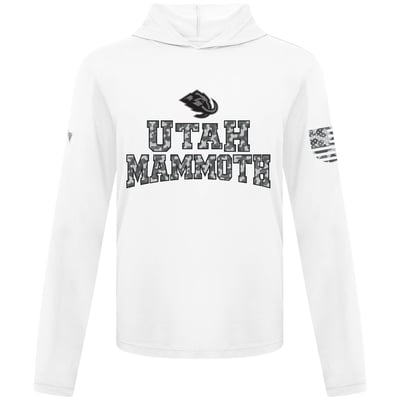 Utah Mammoth Levelwear Anthem Camo Long Sleeve Hooded T-Shirt - White