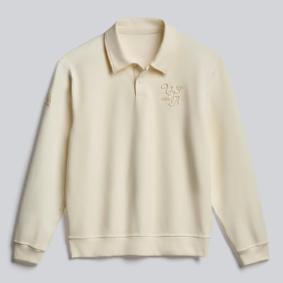 Utah Mammoth lululemon Smooth Double-Knit Long-Sleeve Polo - Coconut Ivory