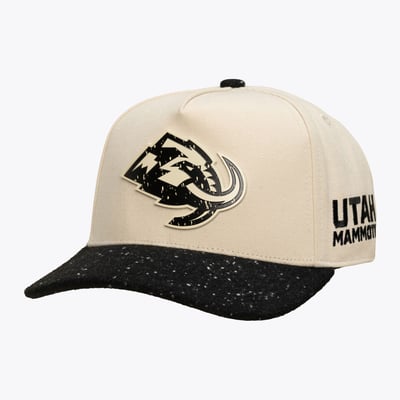 Utah Mammoth Mitchell & Ness Cookies & Cream Pro Pinch Snapback Hat - Cream/Black