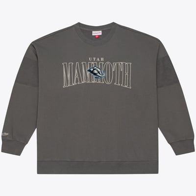  Utah Mammoth Mitchell & Ness Heritage Hues Fleece Crew Sweatshirt - Gray